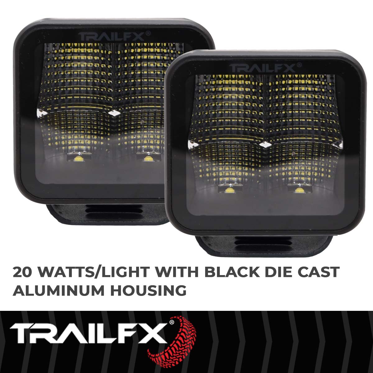 Product of Trailfx 2x2cfbkpr Driving/ Fog Light