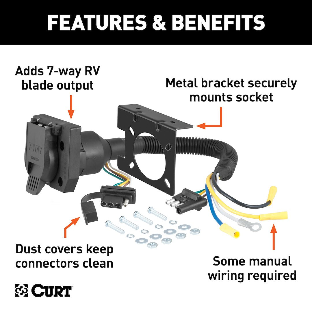 Product of Curt 57672 Trailer Wiring Connector Adapter