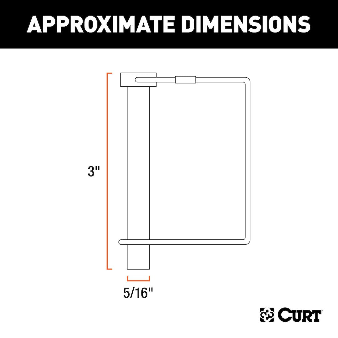 Product of Curt 25010 Trailer Coupler Safety Pin Clip