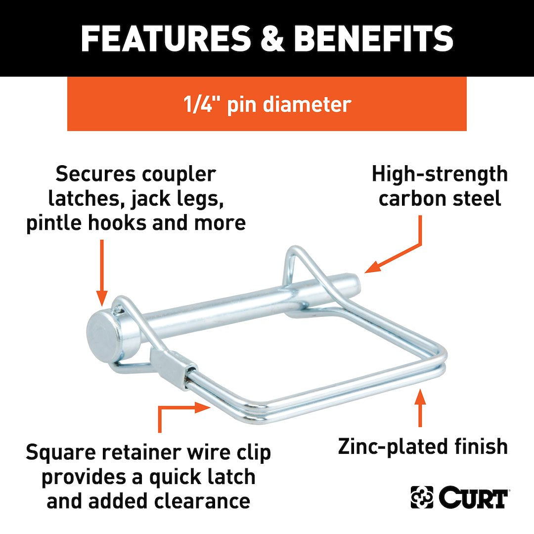 Product of Curt 25081 Trailer Coupler Safety Pin Clip