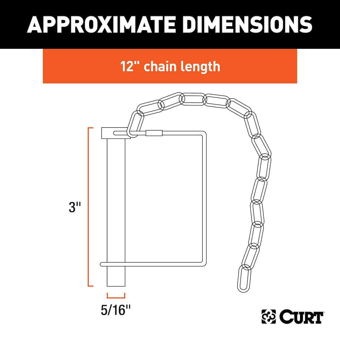 Product of Curt 25035 Trailer Coupler Safety Pin Clip