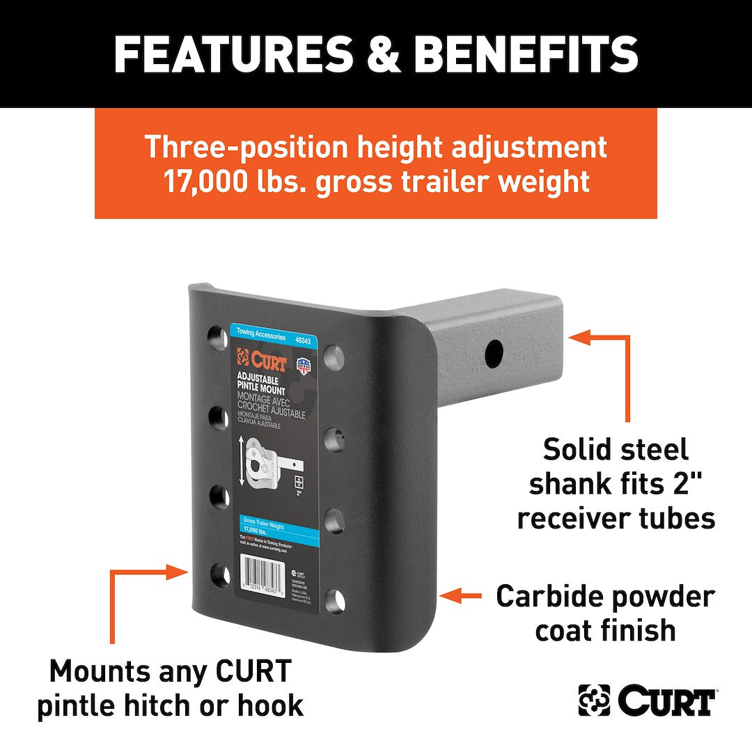 Product of Curt 48343 Pintle Hook Mounting Plate