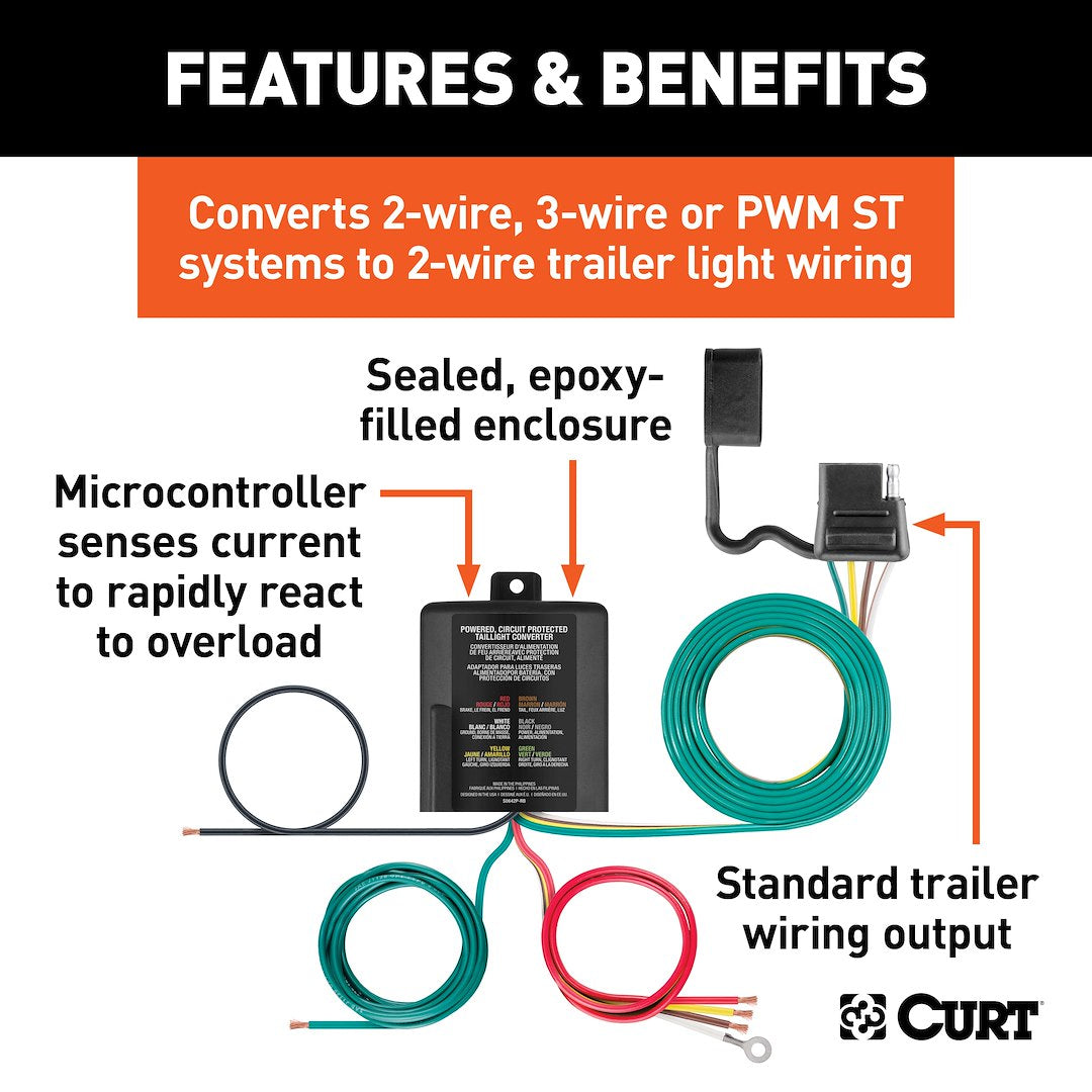 Product of Curt 59236 Tail Light Converter