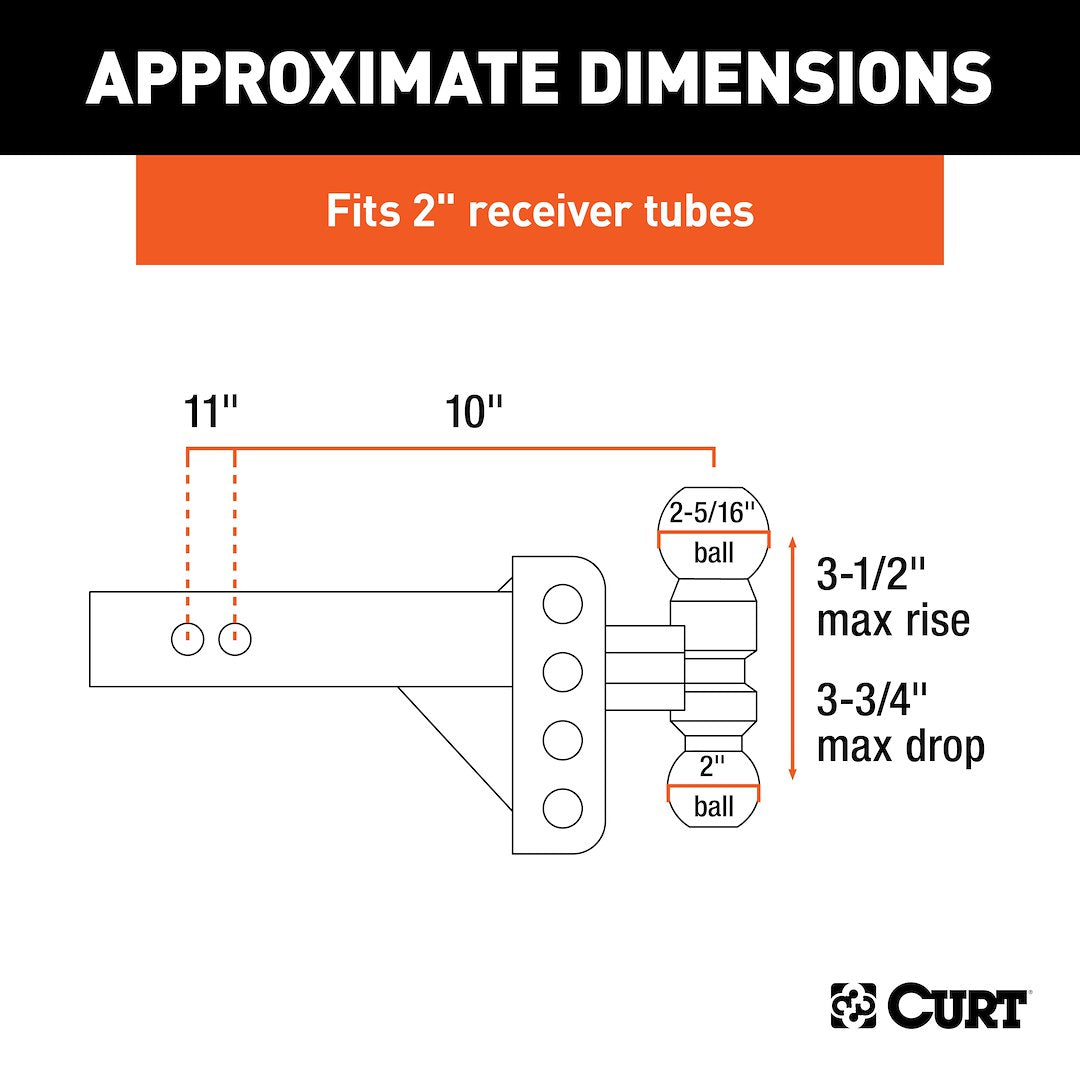 Product of Curt 45903 Trailer Hitch Ball Mount