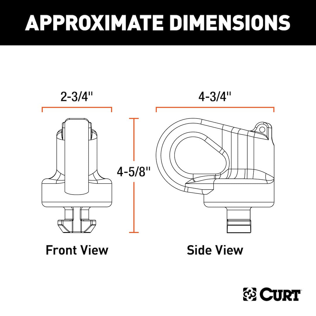Product of Curt 60691 Trailer Safety Chain Anchor