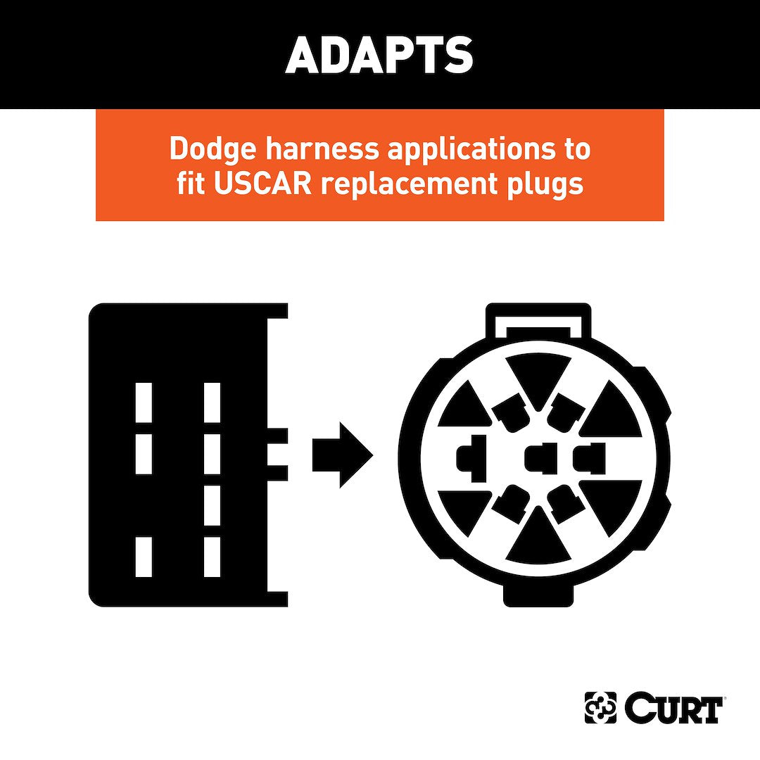 Product of Curt 57300 Trailer Wiring Connector Adapter