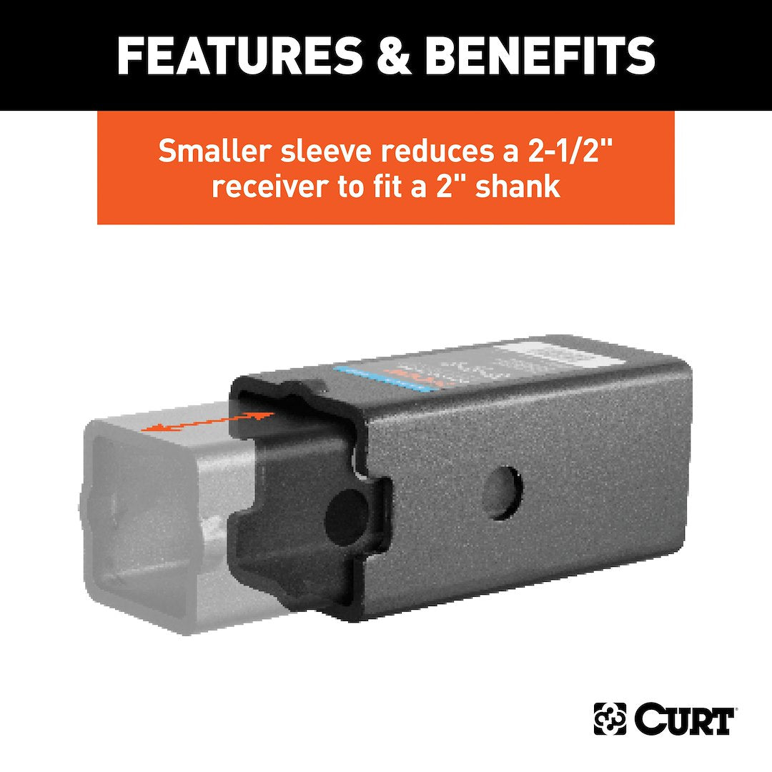 Product of Curt 45408 Trailer Hitch Receiver Tube Adapter