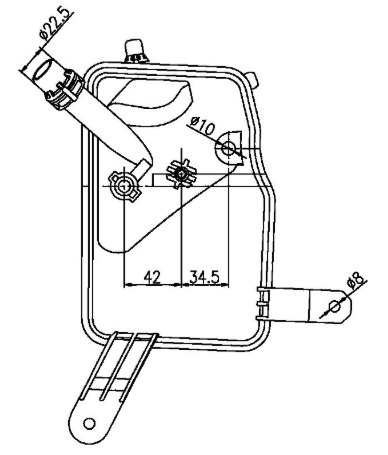 Product of Mahle/ Clevite Crt 205 000s Coolant Reservoir