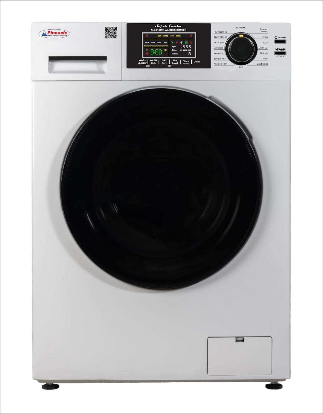 Product of Pinnacle Appliances 23-4800 V White Clothes Washer/ Dryer Combo Unit