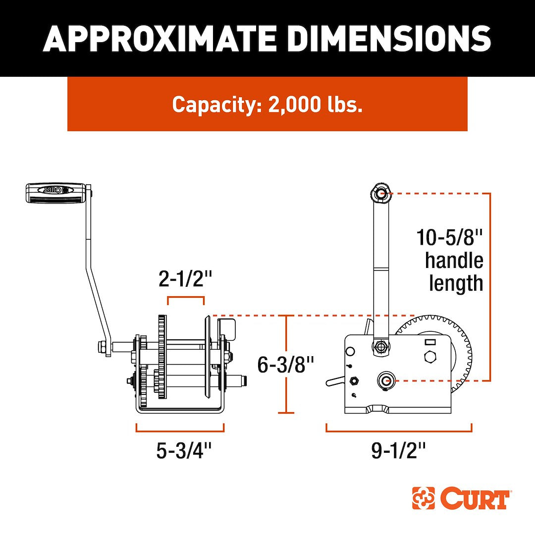 Product of Curt 29520 Trailer Boat Winch