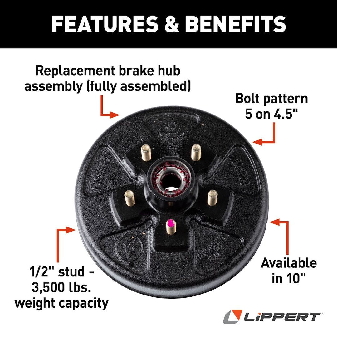 Product of Lippert Components 814200 Trailer Brake Hub Assembly