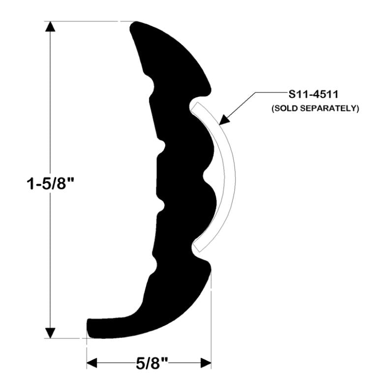Product of Taco V21-9659bka20d Boat Rub Rail