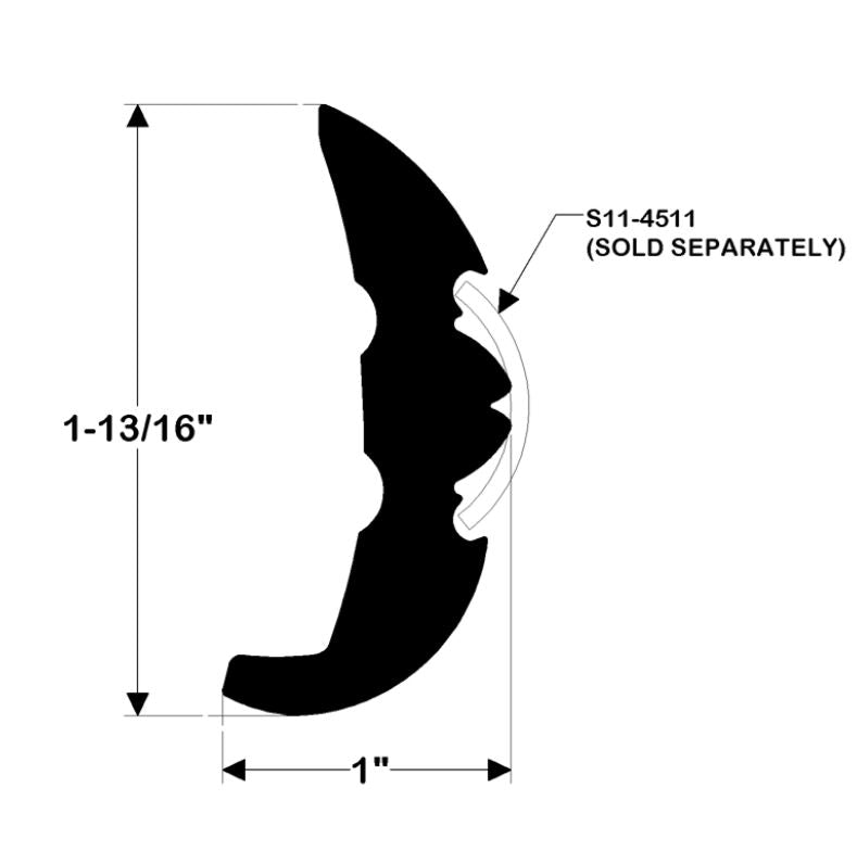 Product of Taco V21-9679bka20d Boat Rub Rail