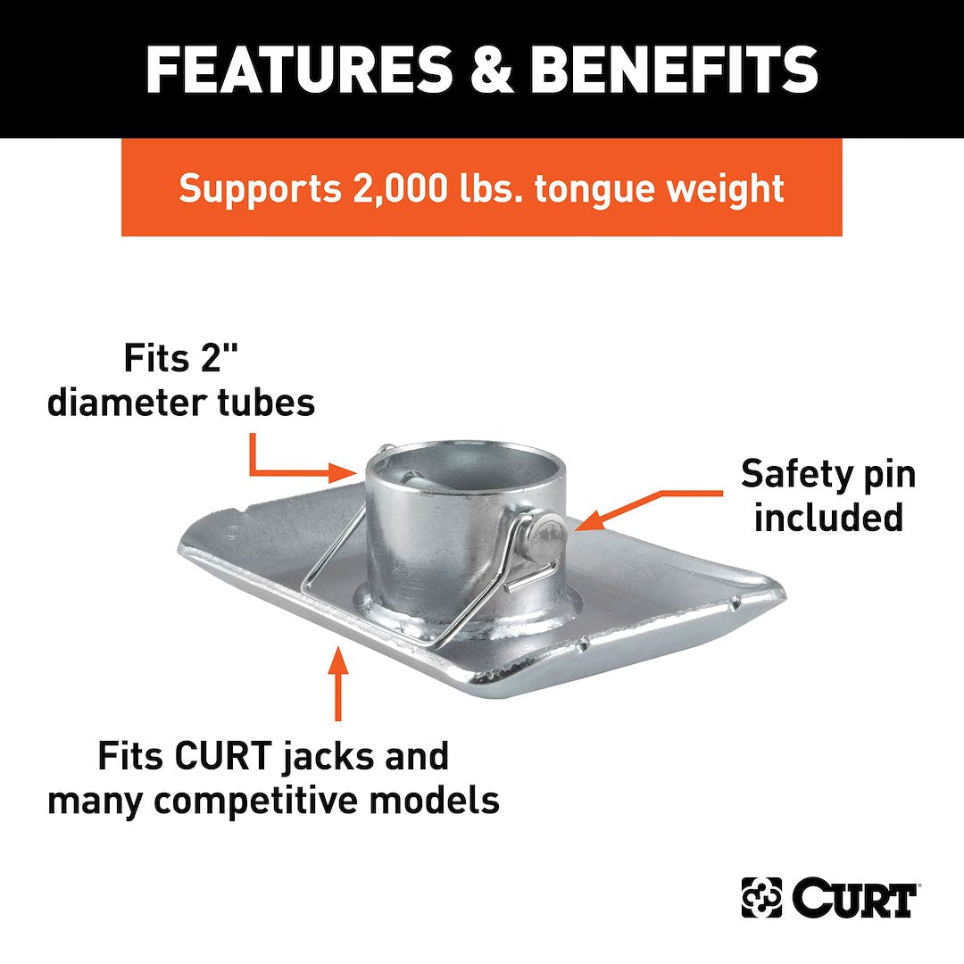 Product of Curt 28272 Trailer Tongue Jack Foot Plate