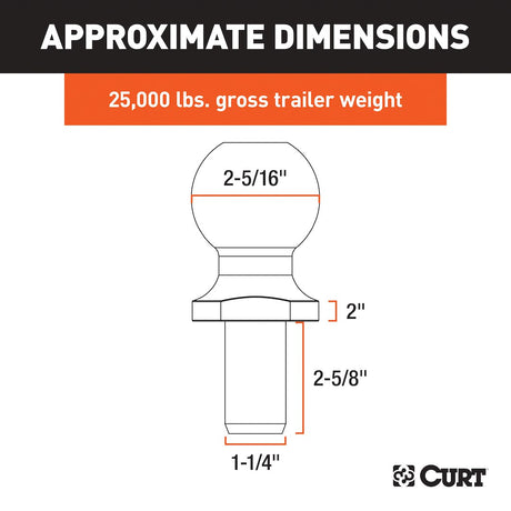 Product of Curt 40087 Trailer Hitch Ball