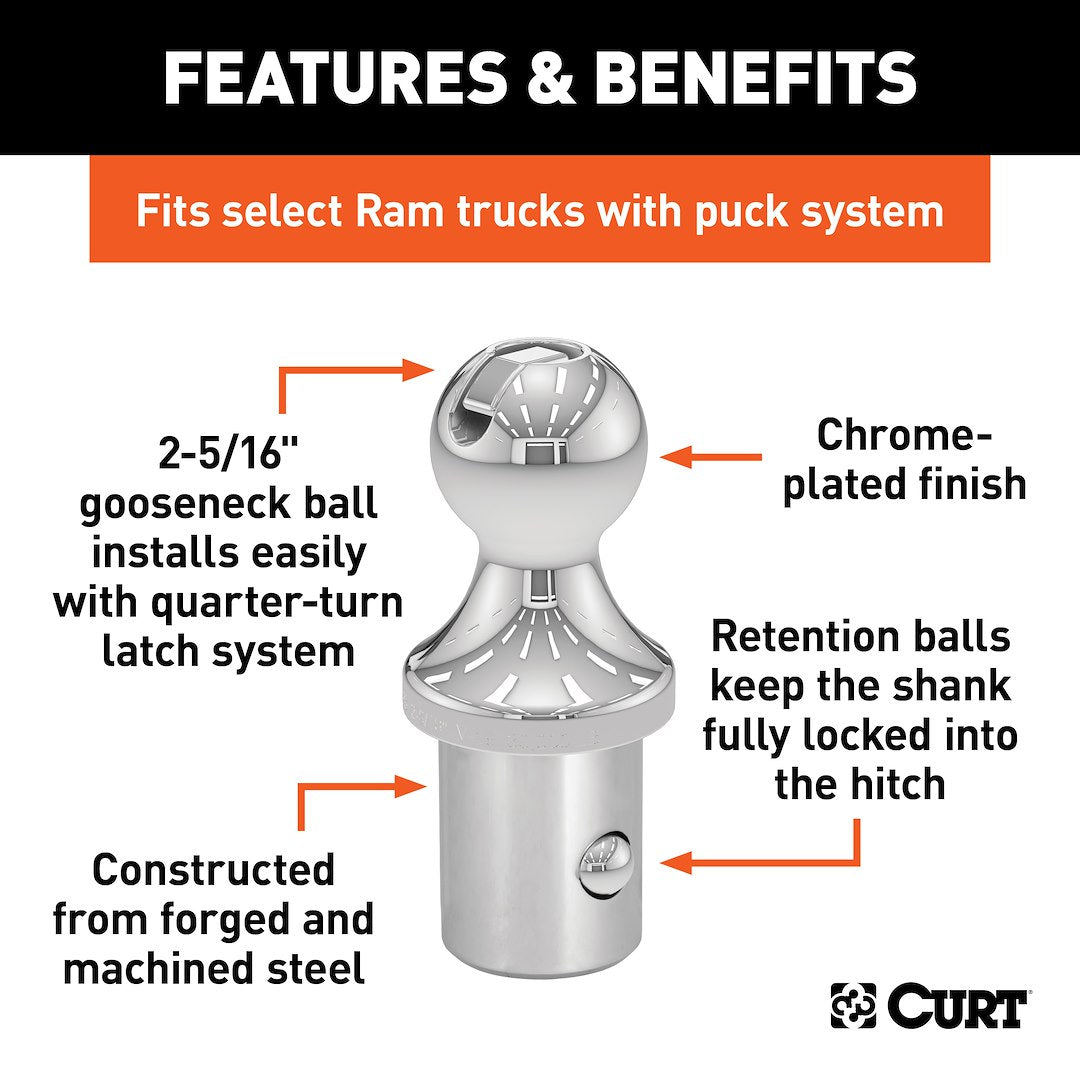Product of Curt 60601 Gooseneck Trailer Hitch Ball