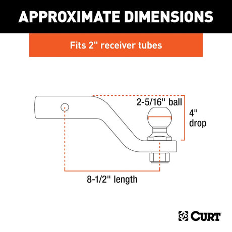 Product of Curt 45332 Trailer Hitch Ball Mount