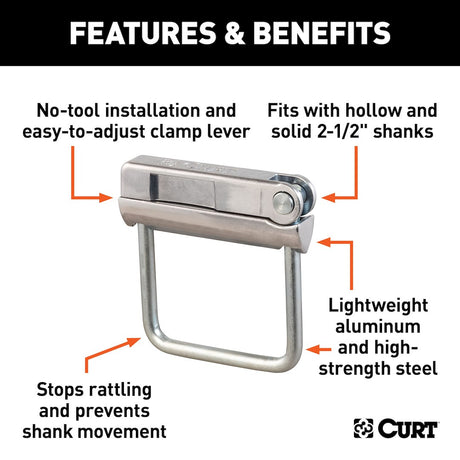 Product of Curt 22320 Trailer Hitch Receiver Tube Anti Rattle Bracket
