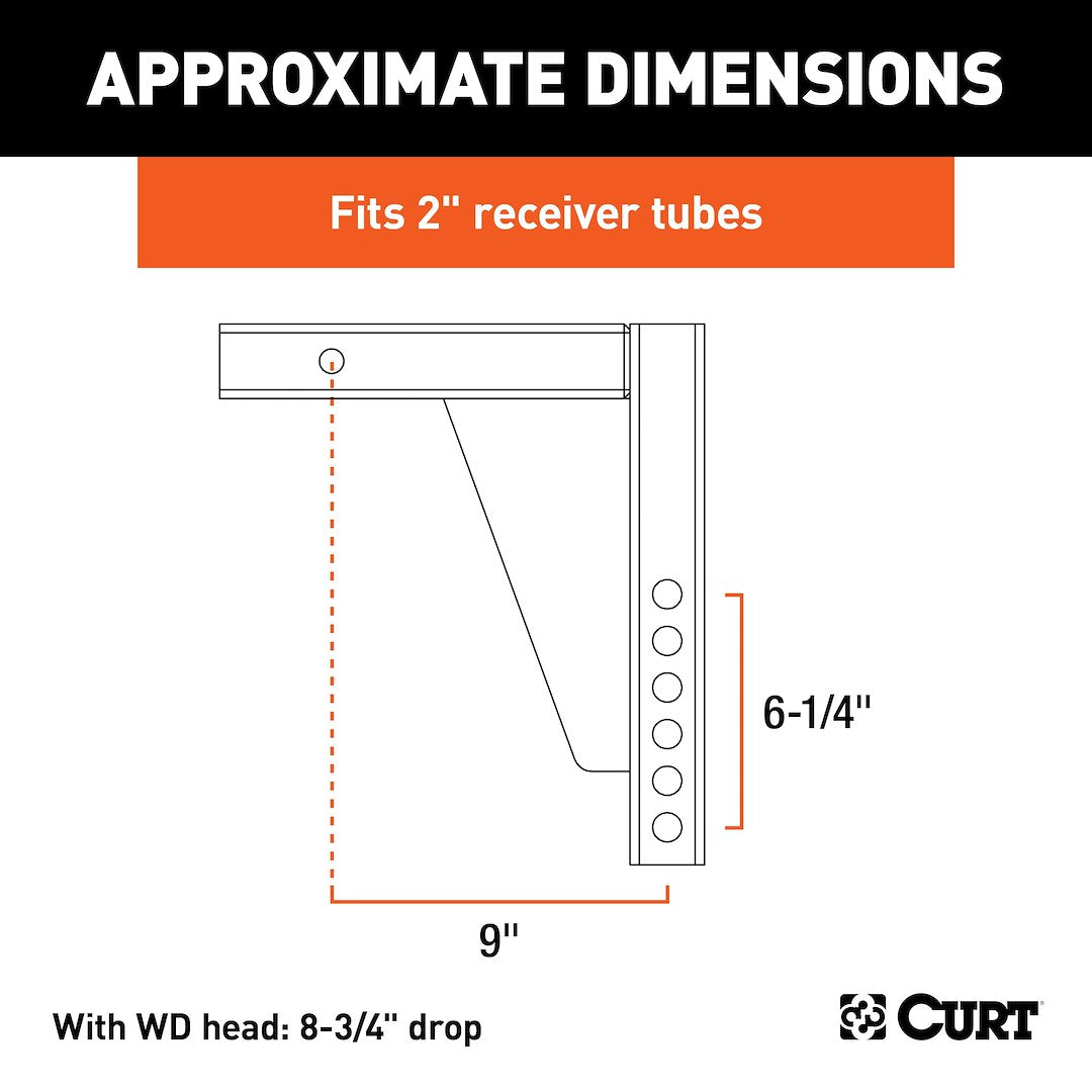 Product of Curt 17124 Weight Distribution Hitch Shank