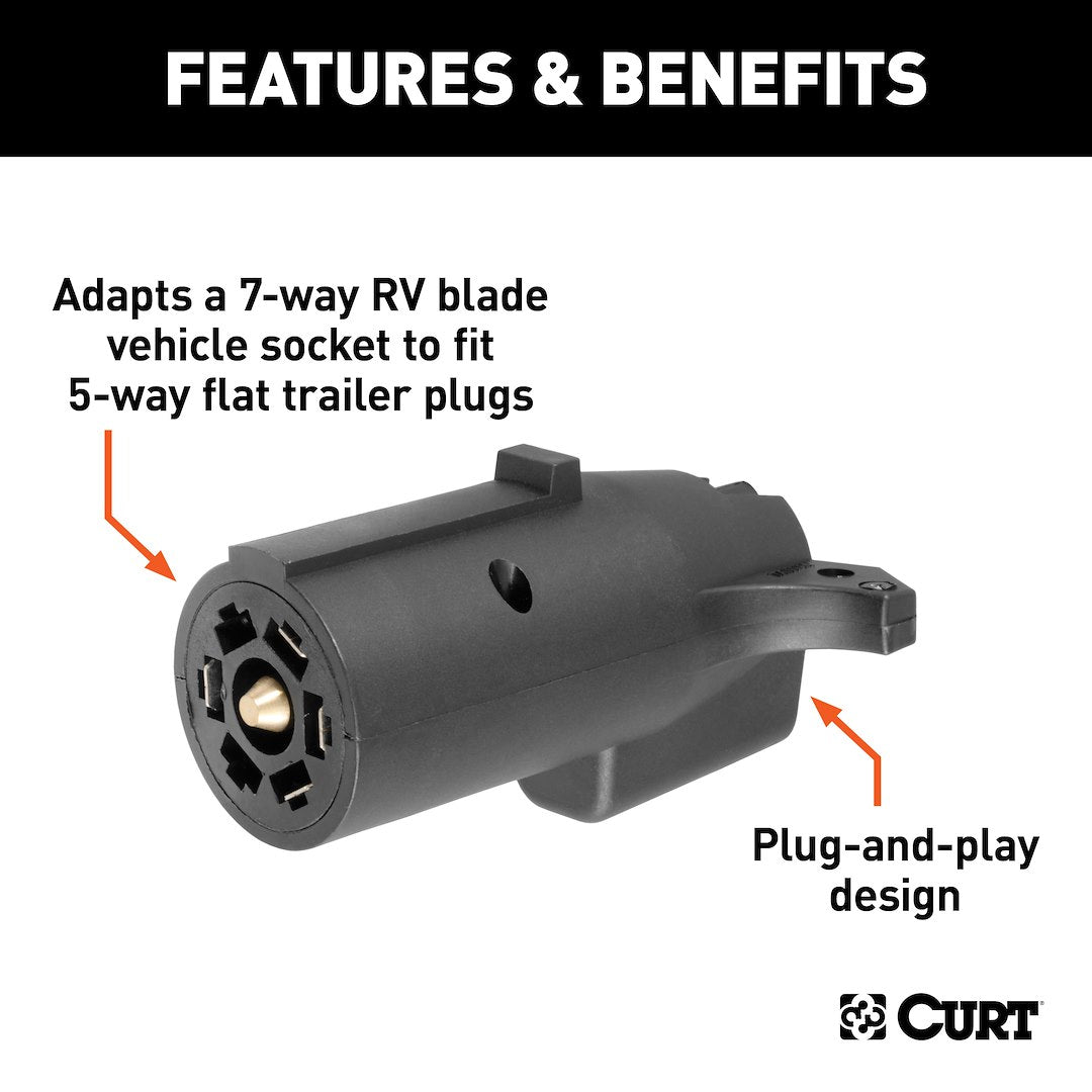 Product of Curt 57250 Trailer Wiring Connector Adapter