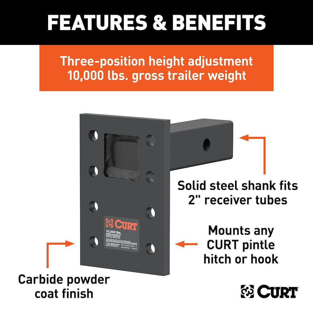 Product of Curt 48323 Pintle Hook Mounting Plate