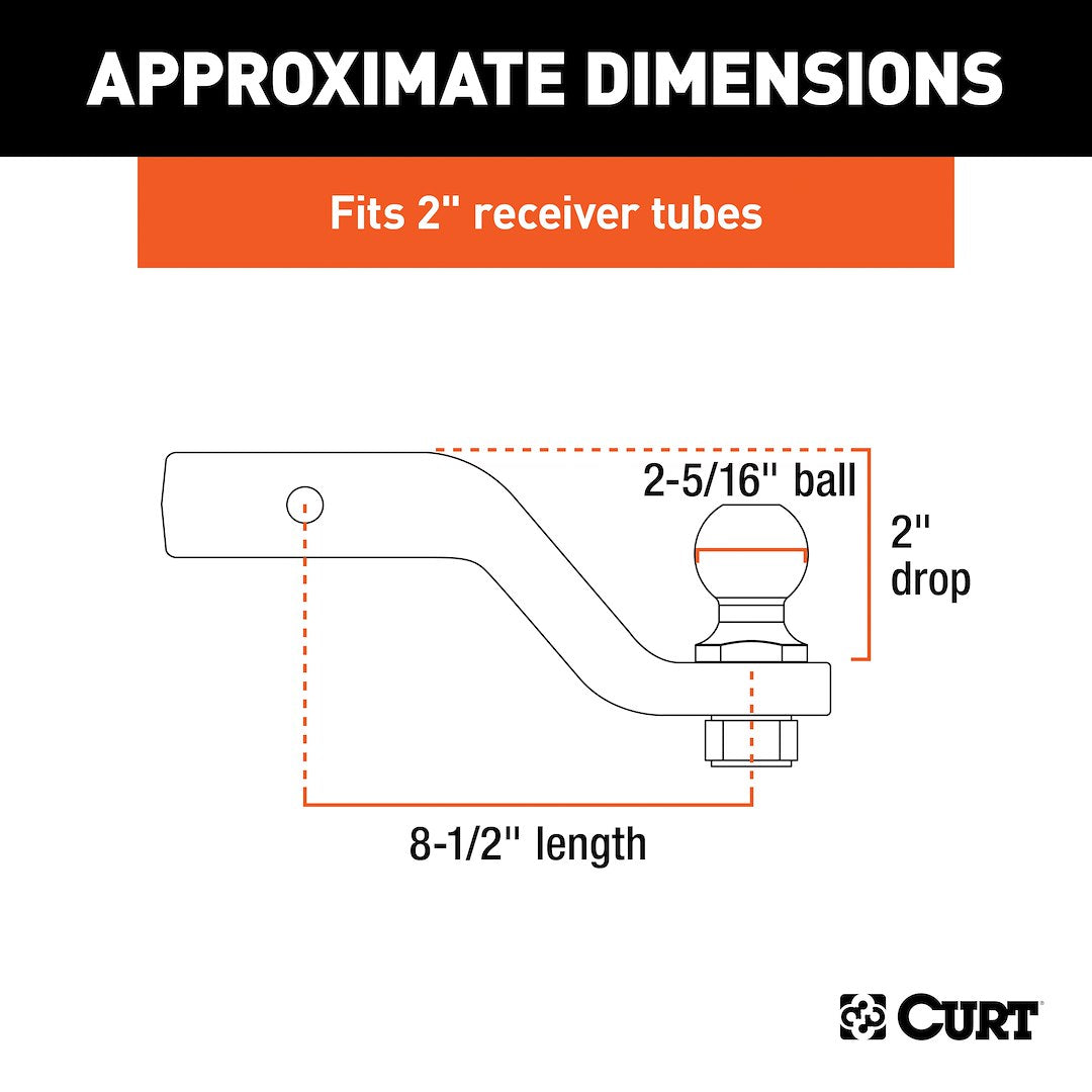 Product of Curt 45331 Trailer Hitch Ball Mount