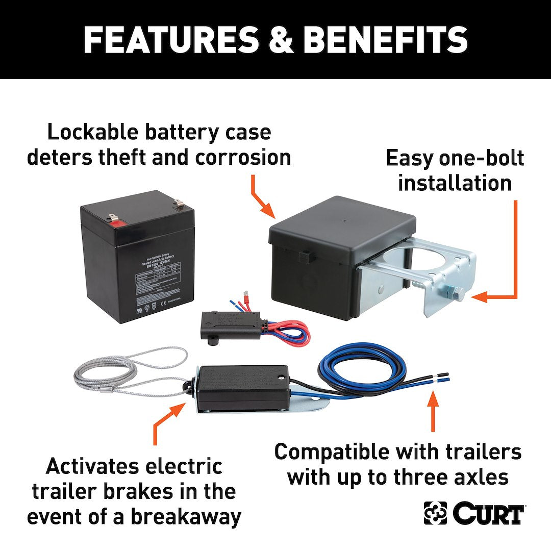 Product of Curt 52028 Trailer Breakaway System Kit
