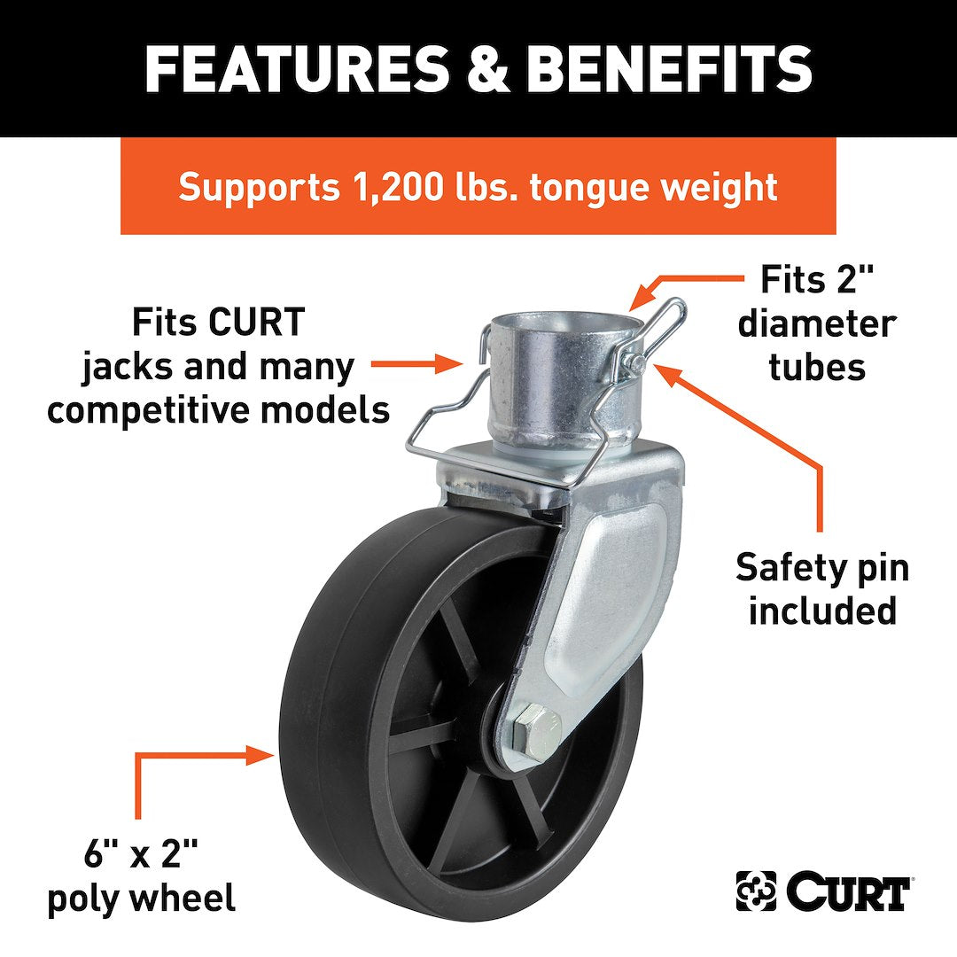 Product of Curt 28276 Trailer Tongue Jack Caster