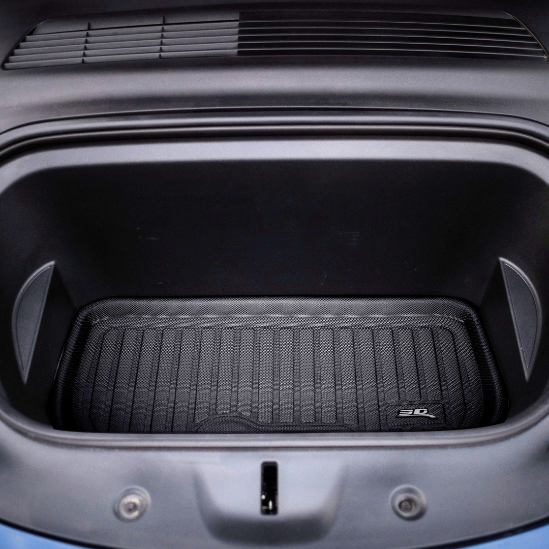 Product of 3D Mats M1TL0191309 Black Thermoplastic Rubber Of Carbon Fiber Texture Front Cargo Area Cargo Area Liner