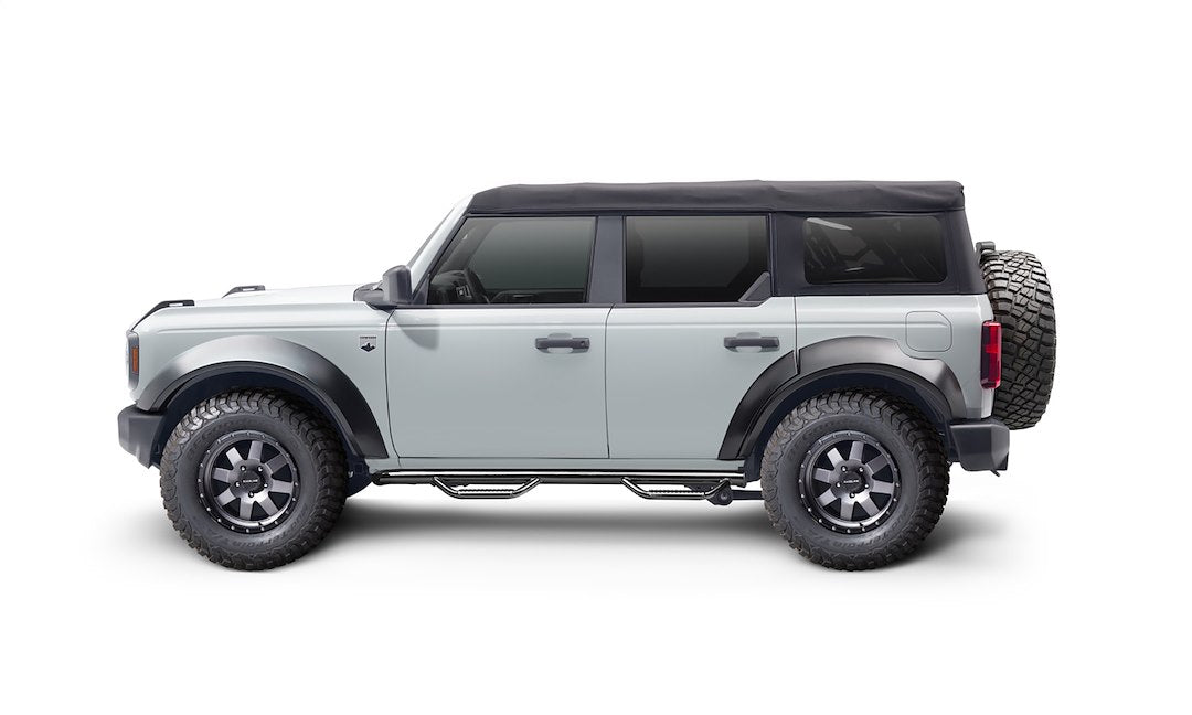 Product of N-Fab F2172B W2W Series Nerf Bar With Drop Down Steps