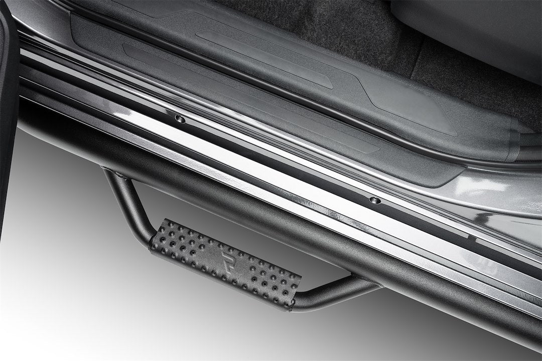 Product of N-Fab T0798CC-6-TX Black Matte Textured Powder Coated Round Nerf Bar - Truck Wheel To Wheel