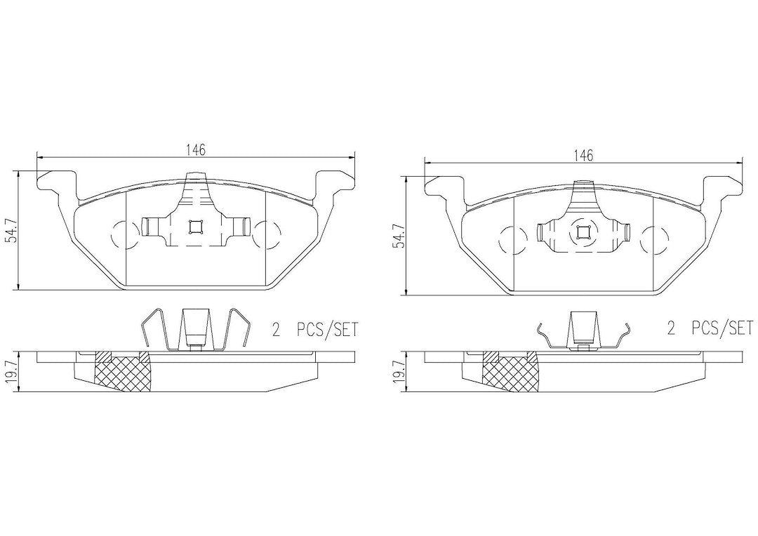 Product of Brembo P85041N Brake Pad - Set Of 4