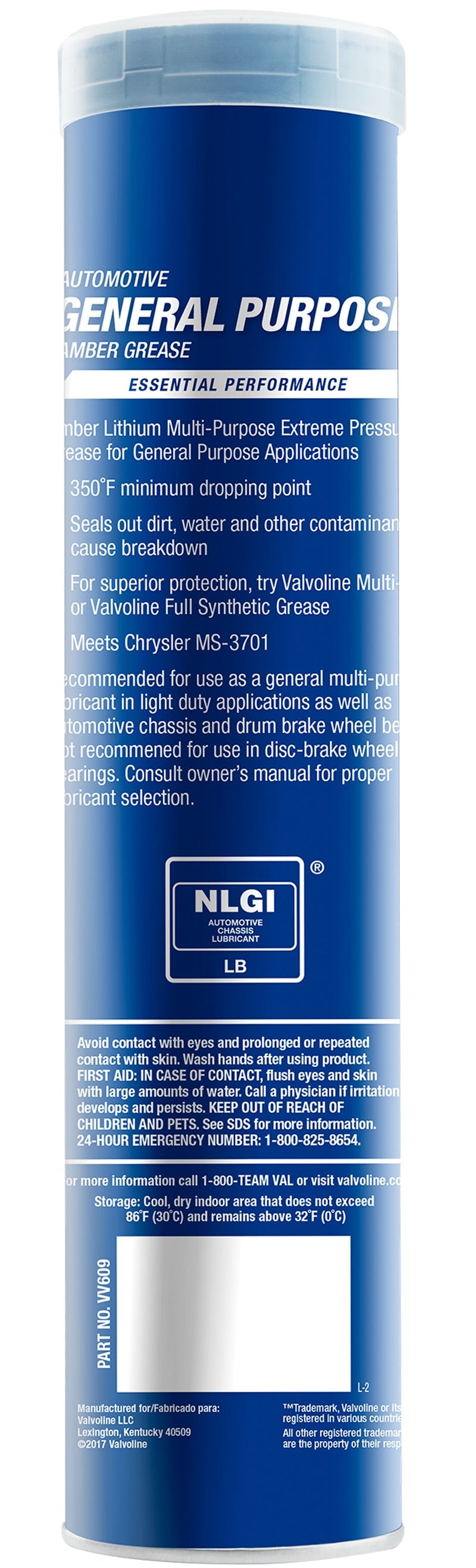 Valvoline Vv609 Multi Purpose Grease||vv609_1.Jpg||86||v10609||1478141