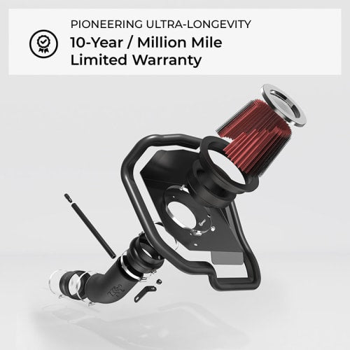Product of K & N Filters 63-2619 Matte Performance Cold Air Intake w/ Red Filter