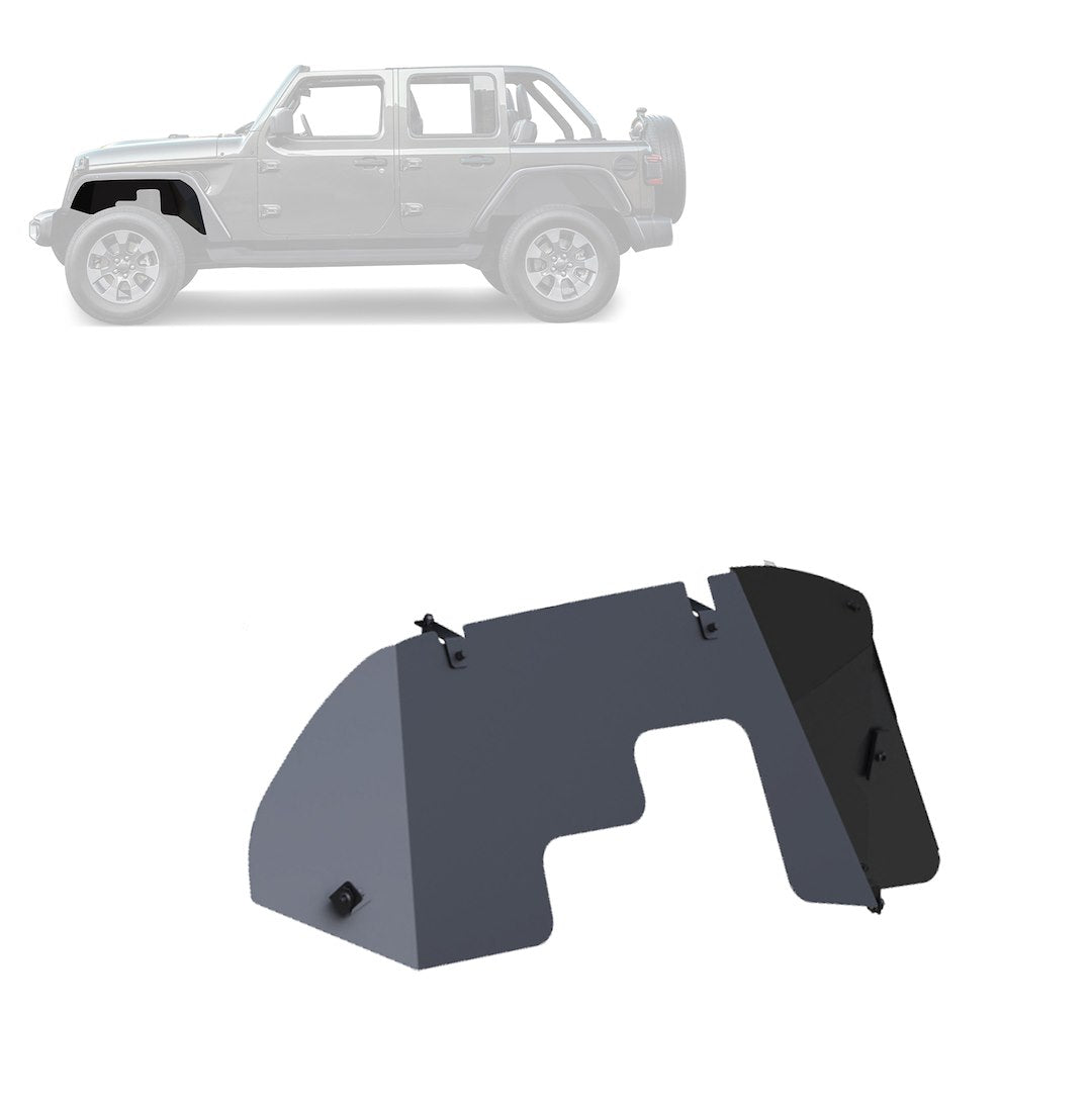 Product of Black Horse Offroad TFFJL4F Non-Exposed Fasteners Black Fender Flare - Set Of 2