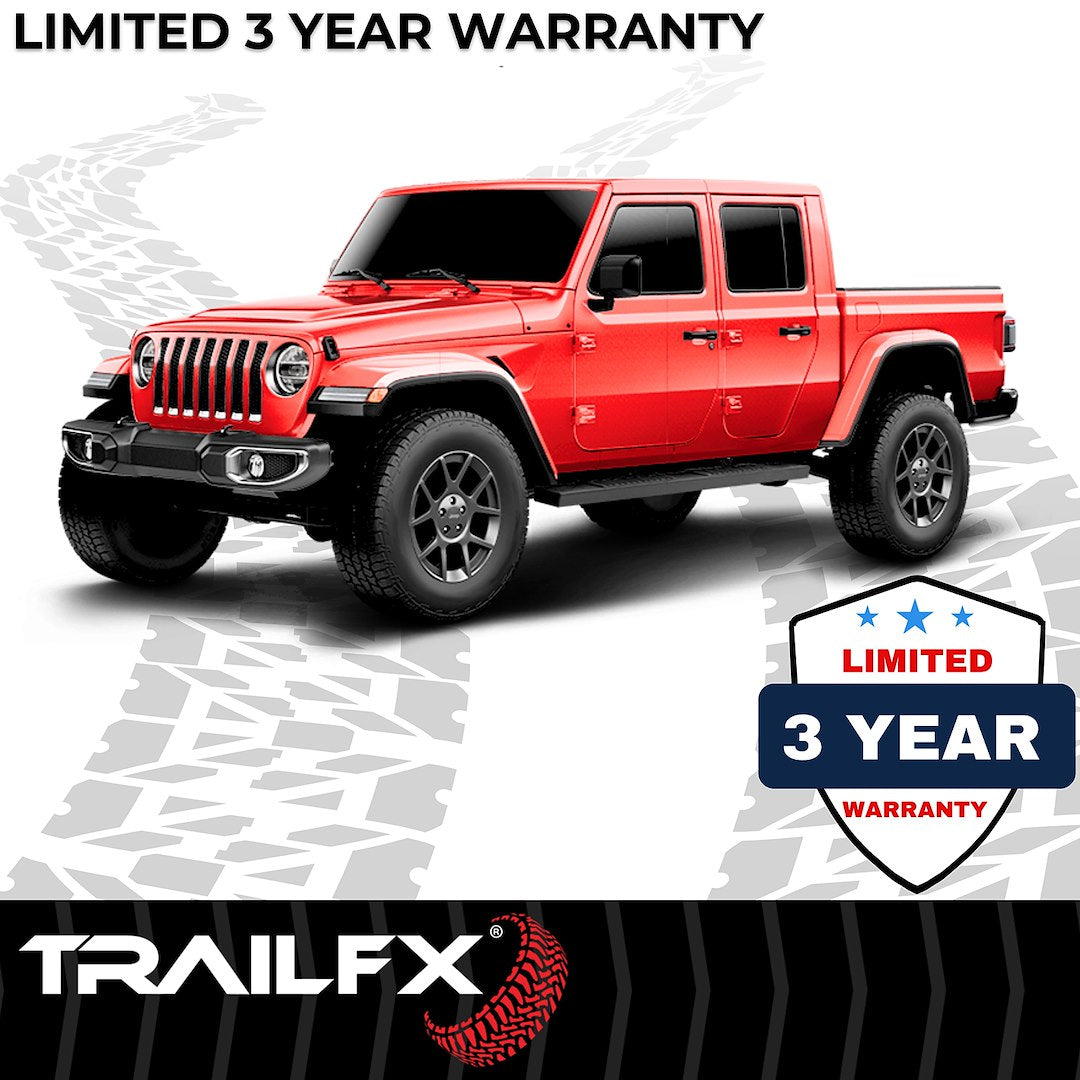 Product of TrailFX A4022B TFX 4" Trapezoid Side Steps Nerf Bar With Surface Steps