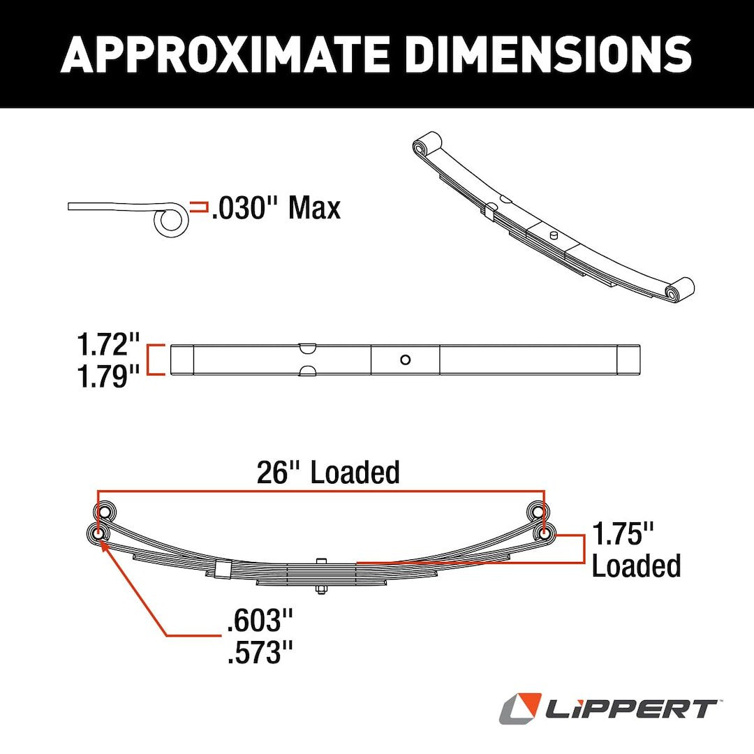 Product of Lippert Components 124903 Trailer Axle Leaf Spring