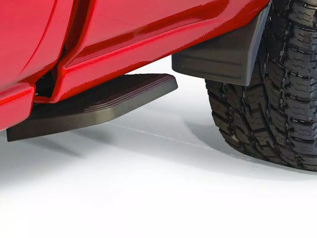 Product of Amp Research 75416-01A Black Powder Coated Die Cast Aluminum Truck Step