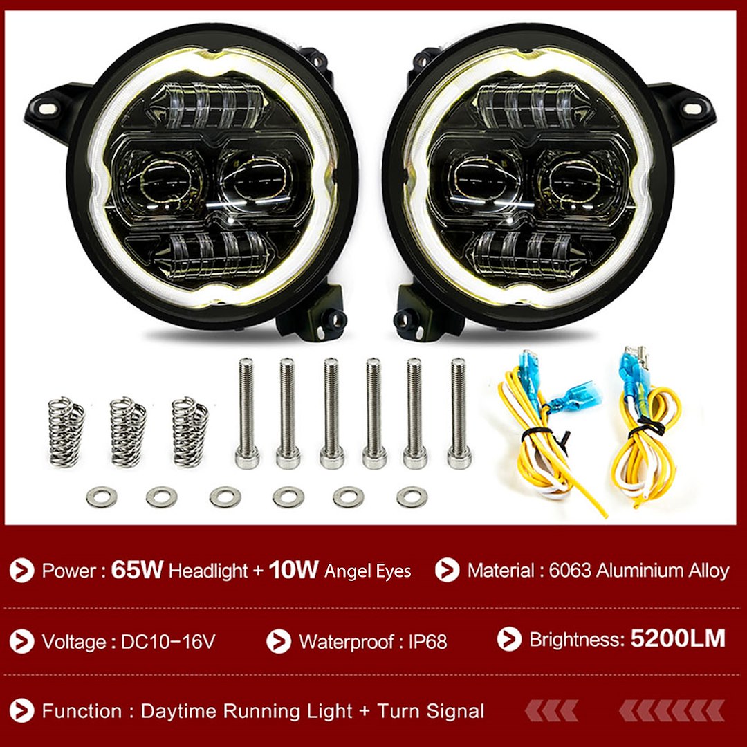 Race Sport Lighting Rs9rgbw Headlight Assembly||||89||rslrs9rgbw||1916721