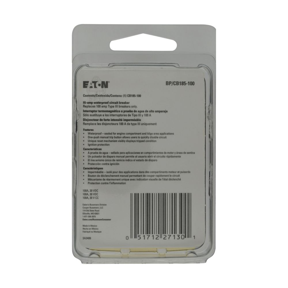 Product of Bussman Bp/Cb185-100 Circuit Breaker