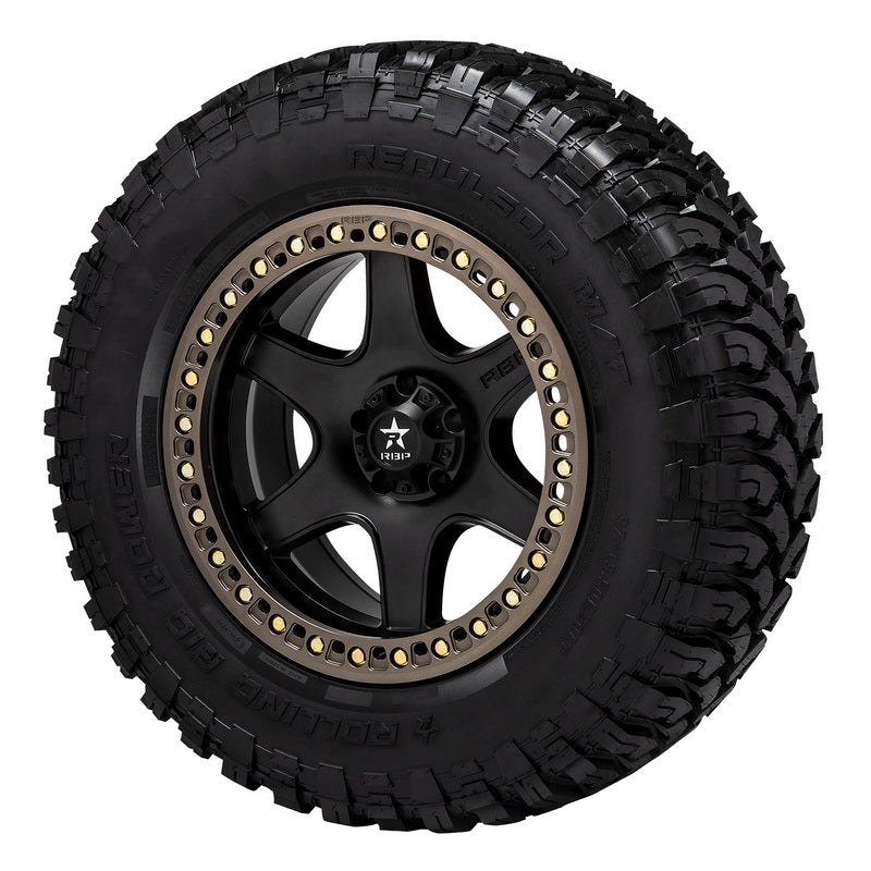 Product of RBP (Rolling Big Power) 17x9 Black With Bronze Bead Lock Ring Wheel - 8x6.50 Bolt Pattern