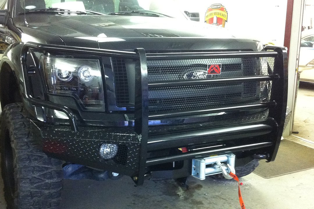 Product of Fab Fours FF09-K1960-1 Black Steel Steel Gloss Powder Coated Bumper