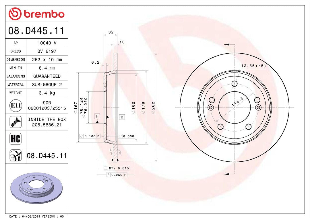 Brembo 08d44511c02 Brake Rotor||08d44511c02_4.Jpg||89||brm08d44511||1684174