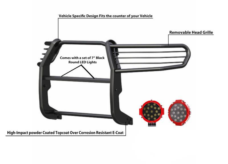 Black Horse Offroad 17a152500a1ma-Plr Grille Guard||17a152500a1ma-Plr_8.Jpeg||92||blk500a1maplr||2237627