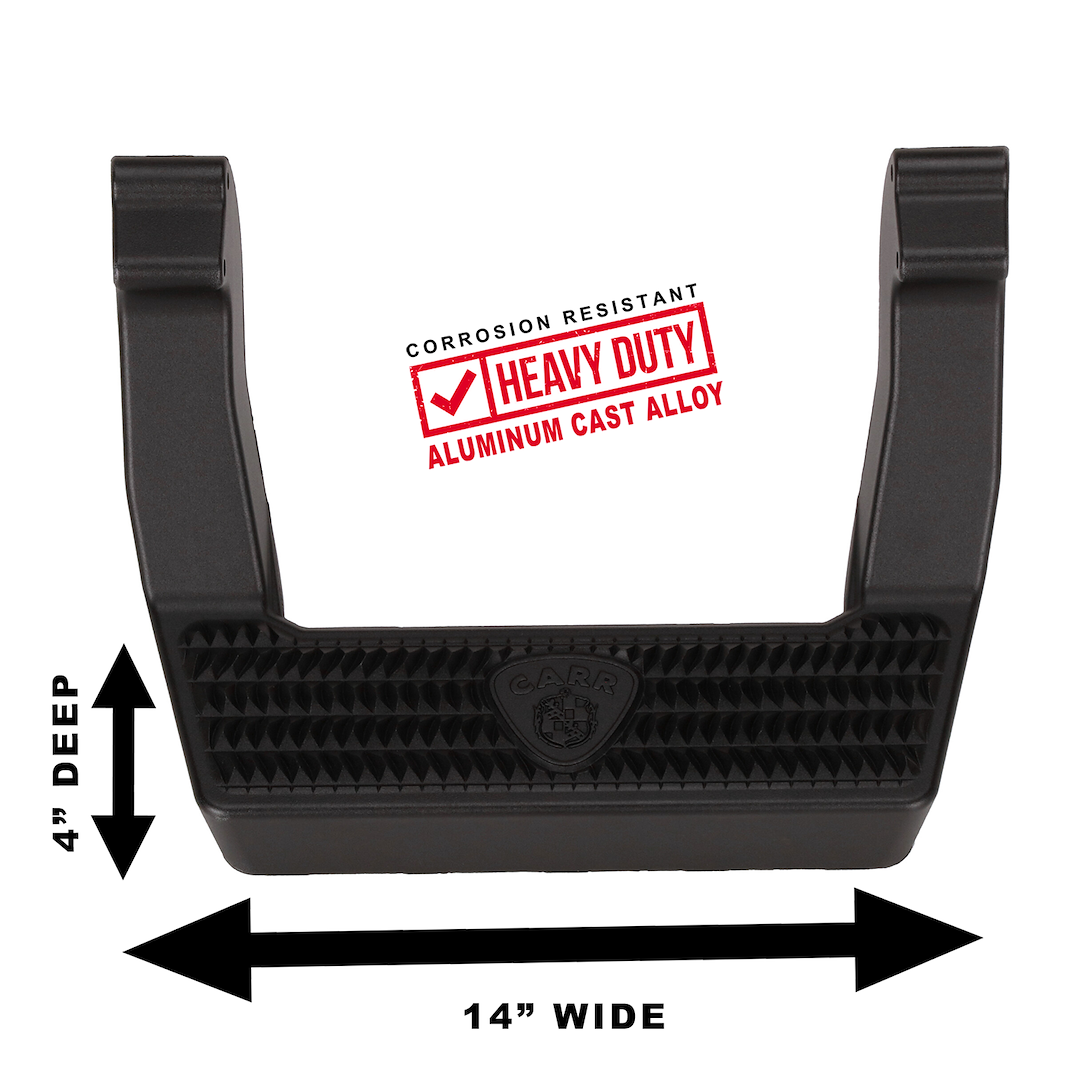 Product of Carr 114031 Black Powder Coated Aluminum Truck Step