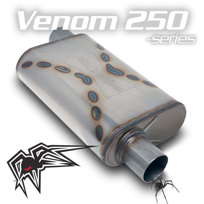 Product of Black Widow Exhaust BWOOV2-22 Venom 250-Series Stainless Steel Exhaust Muffler