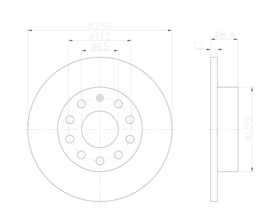 Product of Hella 355122622 Brake Rotor