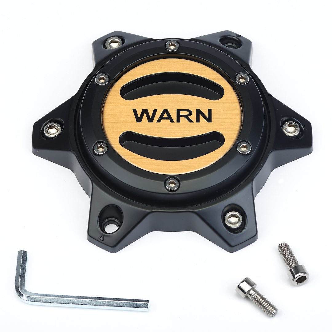 Product of Warn 104481 Black With Gold Emblem Wheel Center Cap