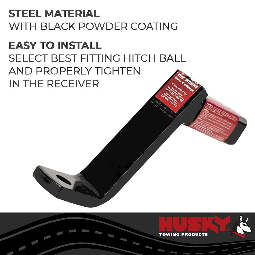 Product of Husky Towing 31361 2 Inch Receiver Trailer Hitch Ball Mount