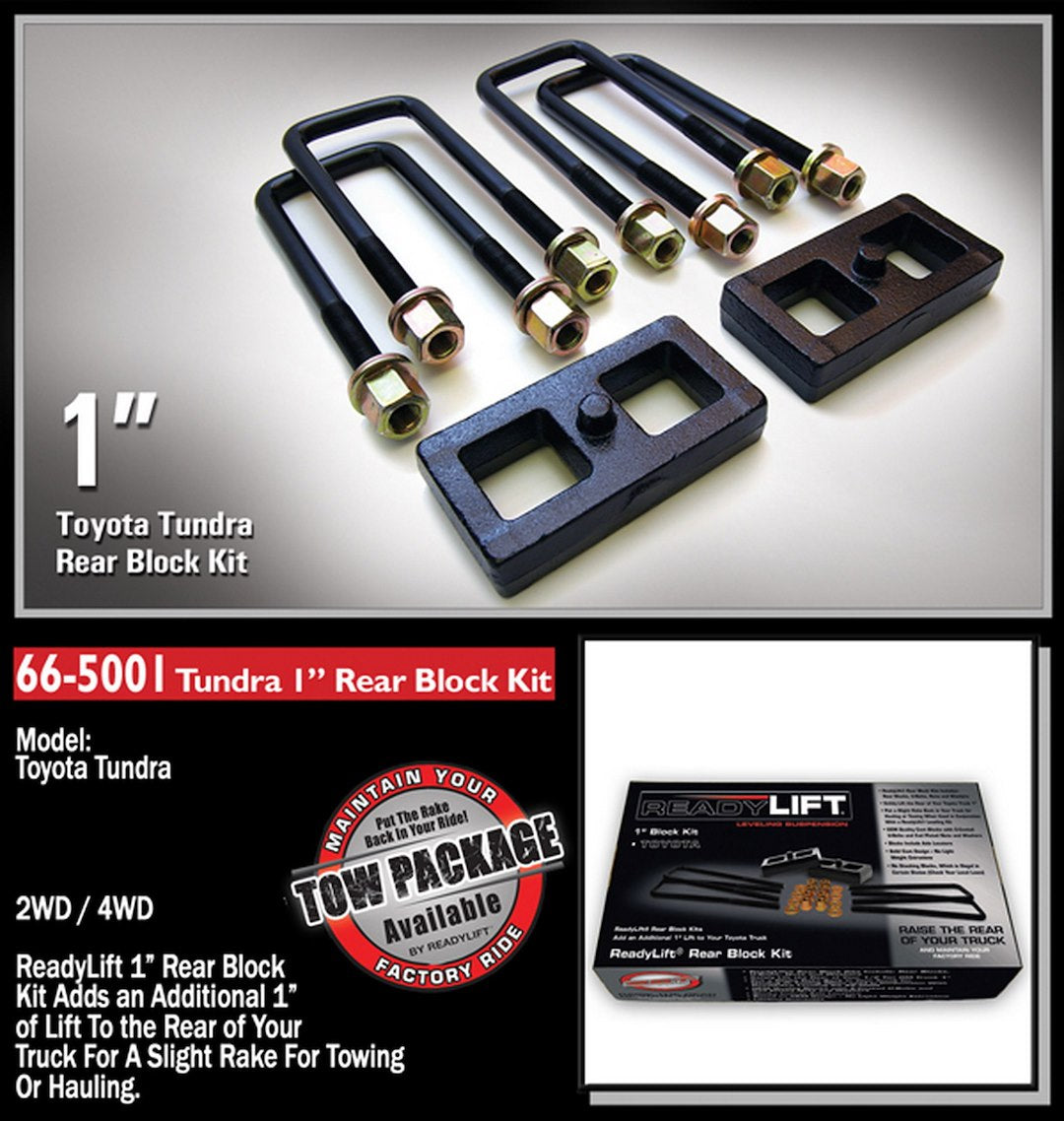 Readylift 66-5001 Leaf Spring Block Kit||66-5001toyotatundra1inchrear.Jpg||87||r90665001||872873